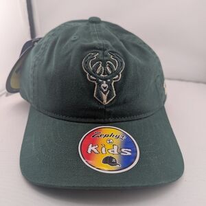 Milwaukee Bucks Youth Zephyr Forest Green Kids Cap with Team Logo NWT